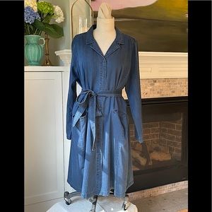 NWOT Eileen Fisher denim/chambray dress.